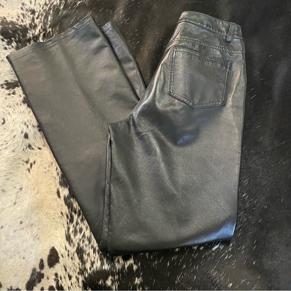 Jeanology 100% Leather Pants! Size 6 T NWOTS‎ Measures 30 X 10.5 X 33 Lined - Picture 1 of 8
